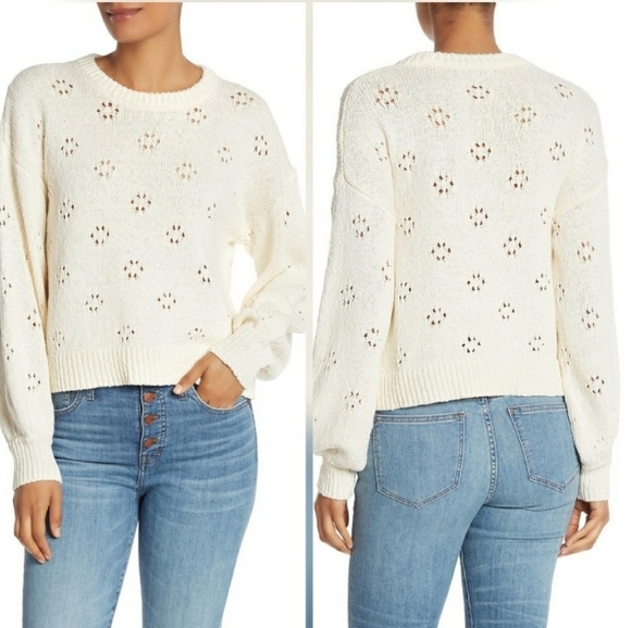 Madewell Floral Pointelle Pullover Sweatersize XXL - Picture 4 of 4